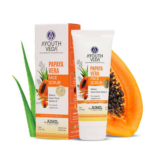 Ayouthveda Papaya Vera Face Scrub - usa canada australia