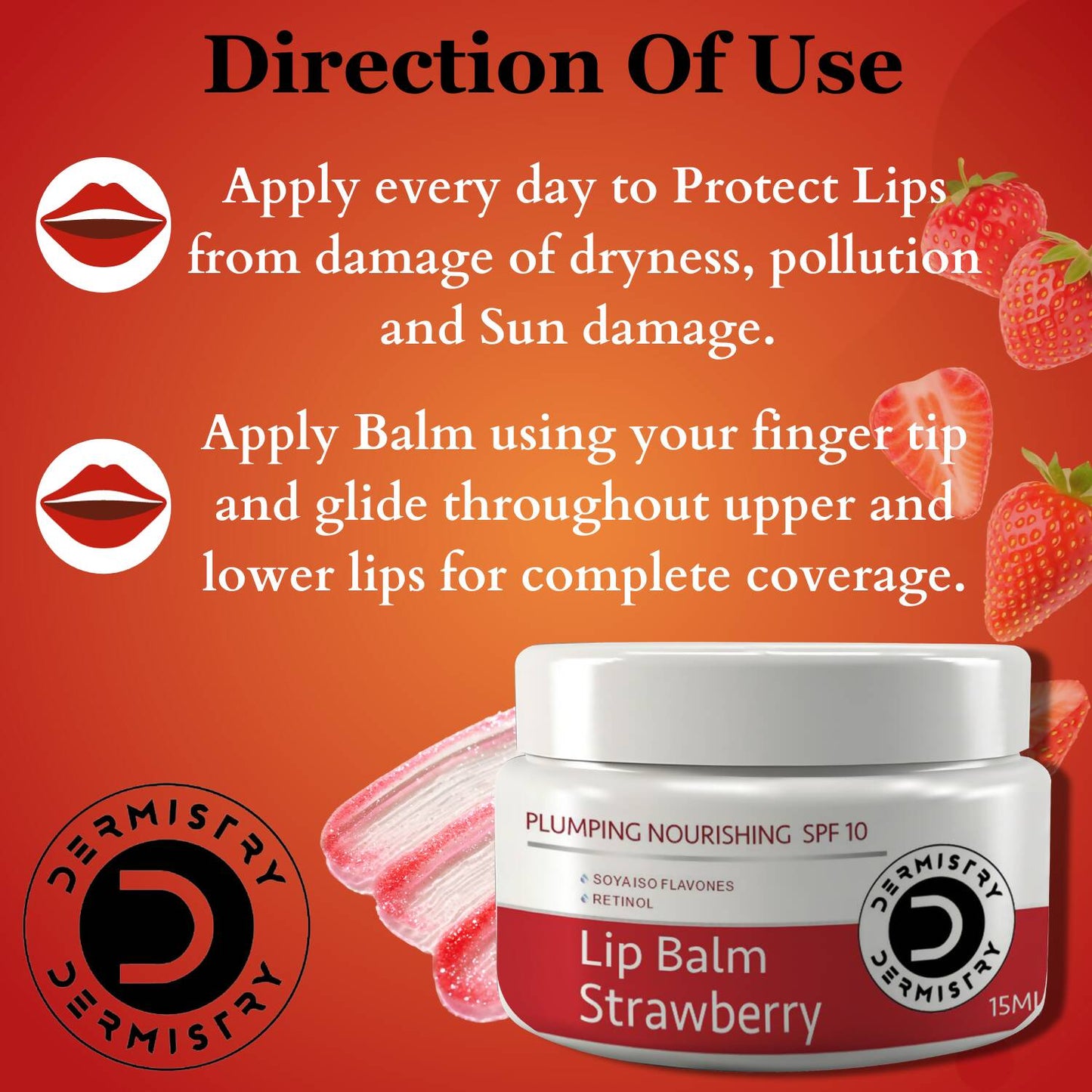 Dermistry Nourishing Cocoa Butter Lip Balm & Strawberry Lip Balm