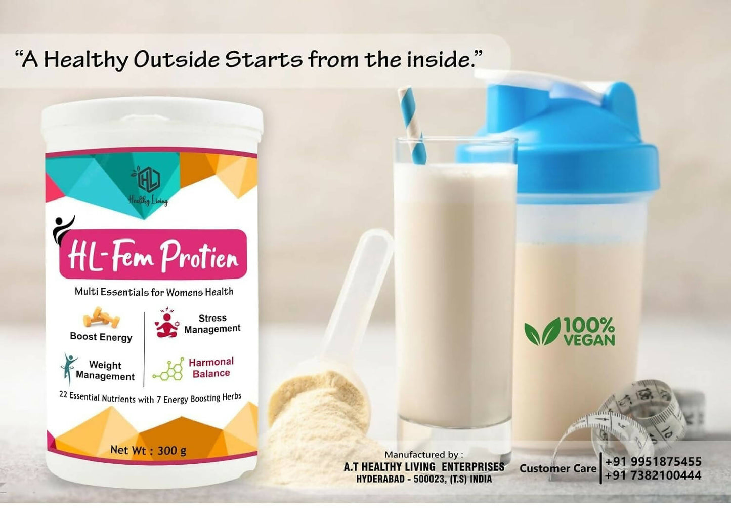 Healthy Living HL - Fem Protein Powder for Women