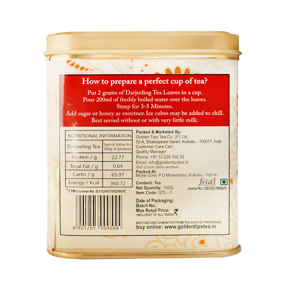 Golden Tips Darjeeling Tea - Tin Can