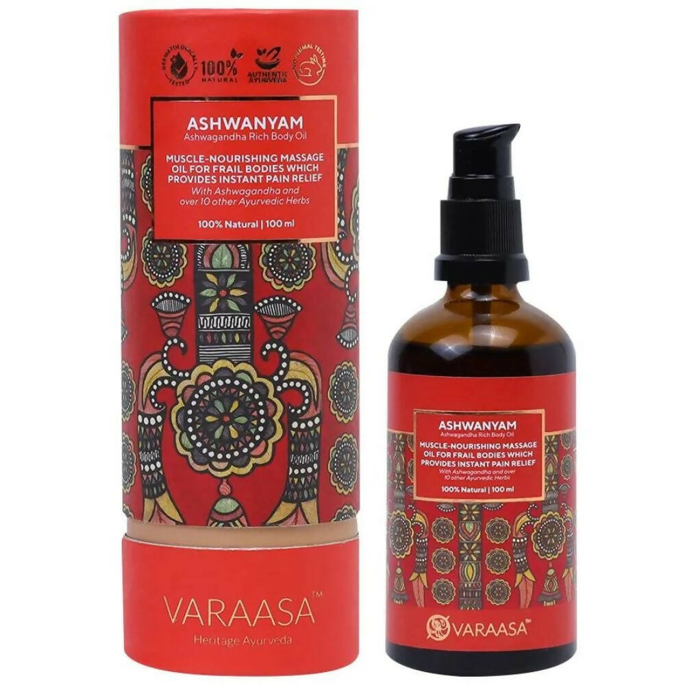 Varaasa Ashwanyam Ashwagandha-Rich Body Oil - BUDNE