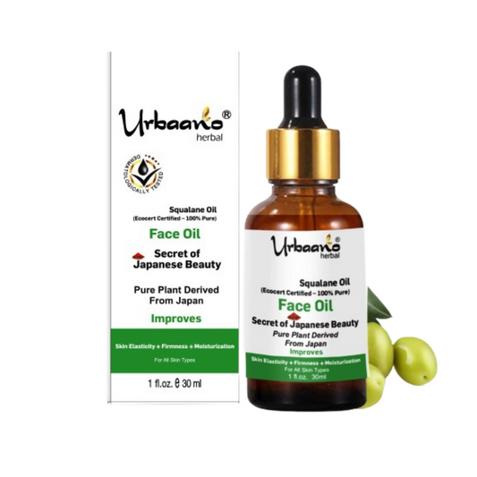 Urbaano Herbal Olive Squalane - 100% Pure Natural Plant-derived Japanese Oil - 30ML