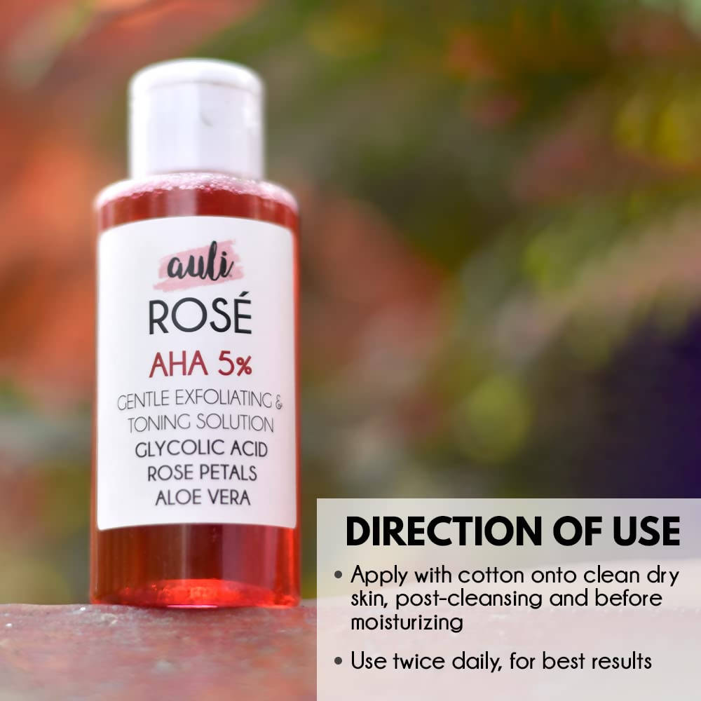 Auli Rose AHA 5% Gentle Exfoliating Face Toner