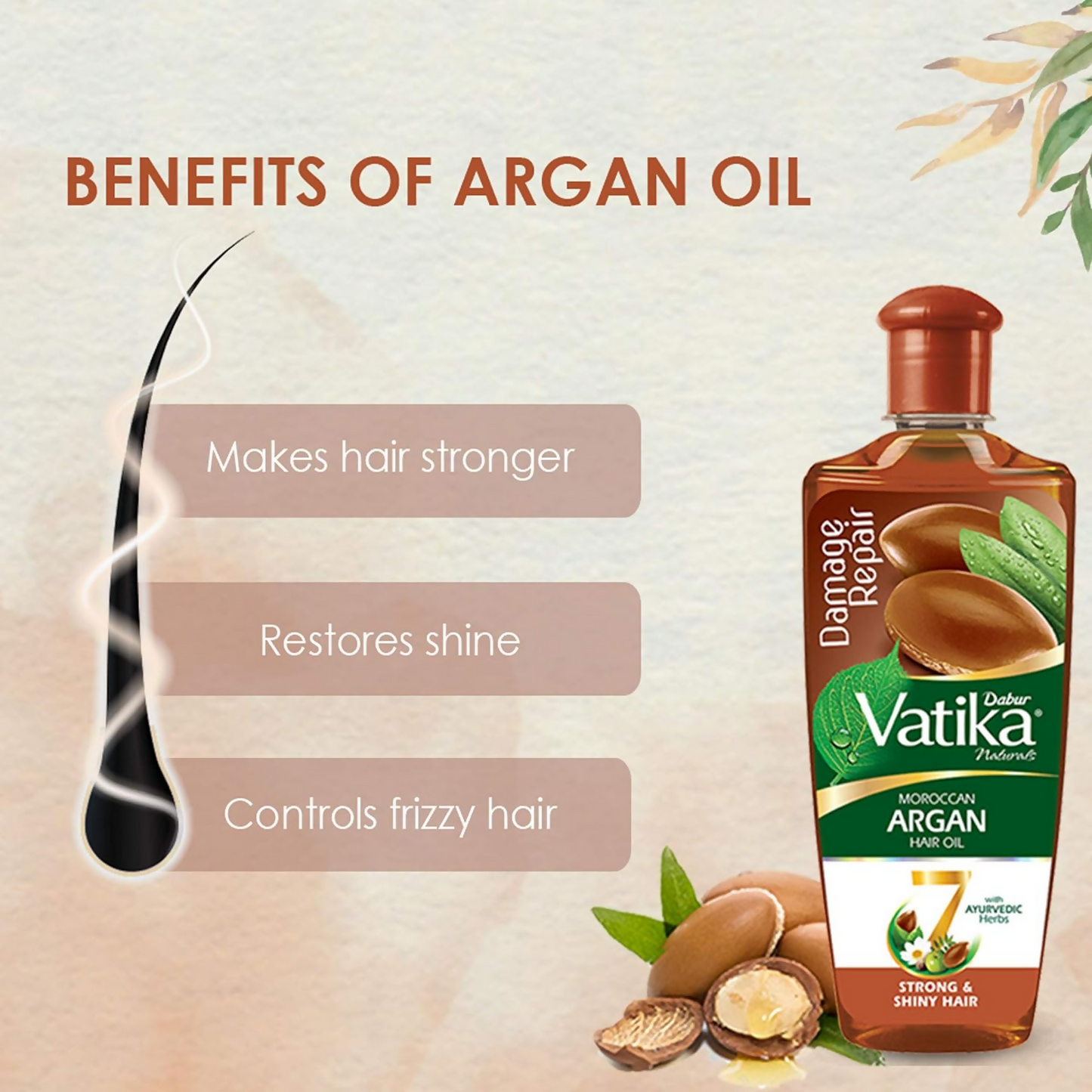 Dabur Vatika Naturals Moroccan Argan Hair Oil