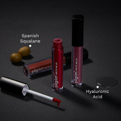 Pilgrim Liquid Matte Lipstick with Hyaluronic Acid - Blushing Nude