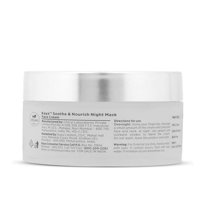 Kaya Hemp Seed Oil & Pro Vitamin B5 Soothe & Nourish Night Mask