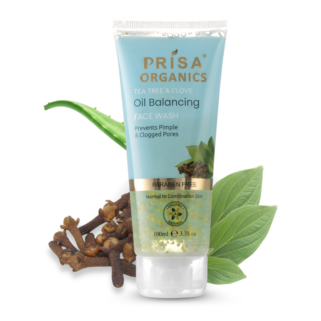 Prisa Organics Tea Tree & Clove, Oil Balancing Face Wash - BUDNEN