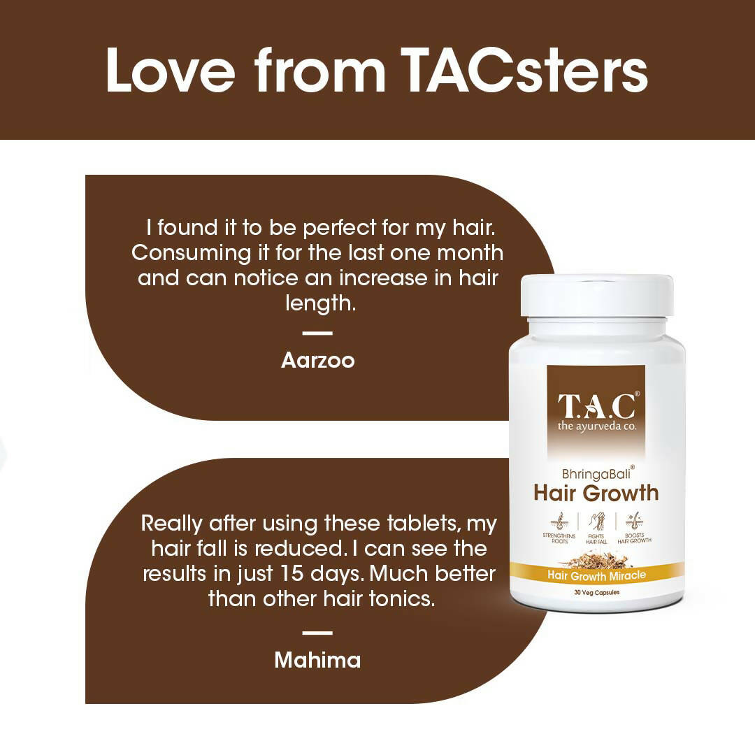 TAC - The Ayurveda Co. BhringaBali Hair Growth Veg Capsules