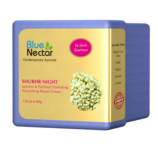Blue Nectar Shubhr Night Jasmine & Pachouli Hydrating Nourishing Repair Cream for Men - 50GM