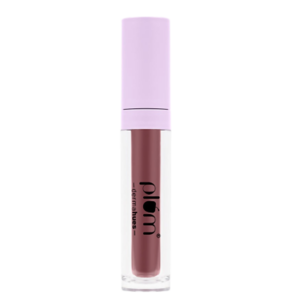 Plum Glassy Glaze Lip Lacquer 3-in-1 Lipstick + Lip Balm + Gloss 04 Blushing Babe - BUDNE
