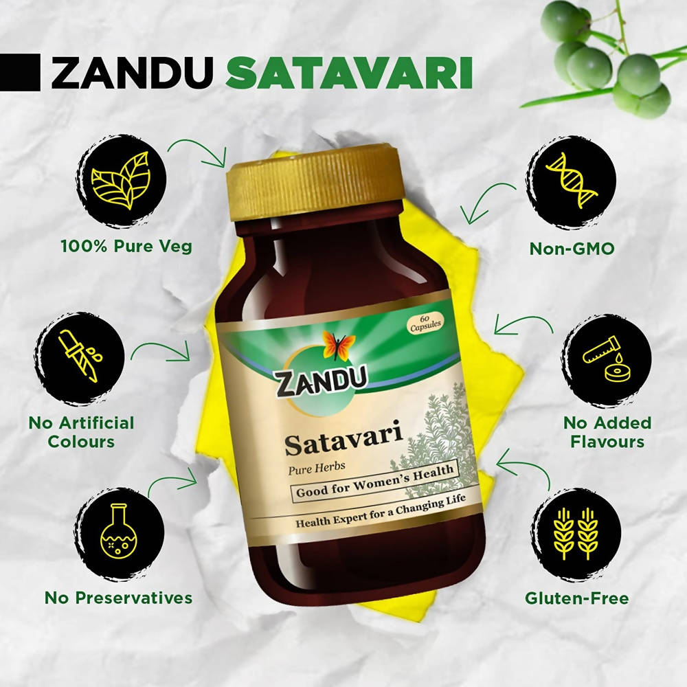 Zandu Satavari Pure Herbs Capsules