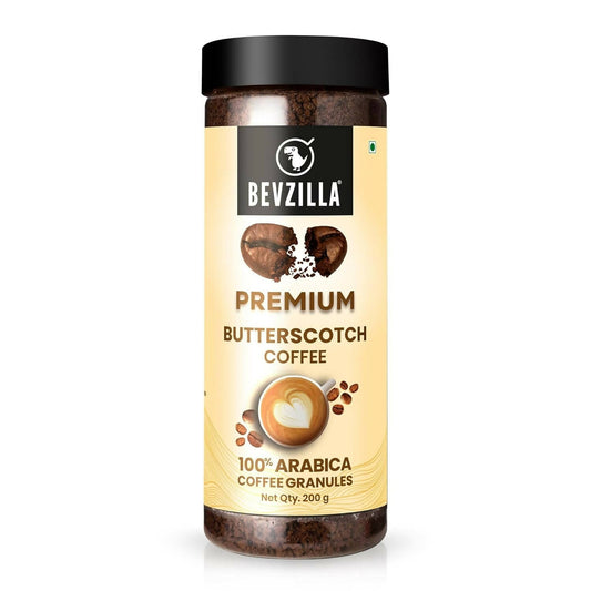 Bevzilla Premium Butterscotch Coffee Powder 100% Arabica - 200GM