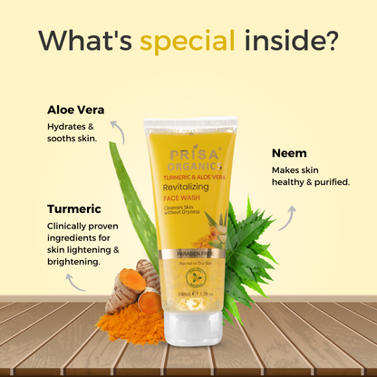 Prisa Organics Turmeric & Aloevera Revitalizing Face Wash