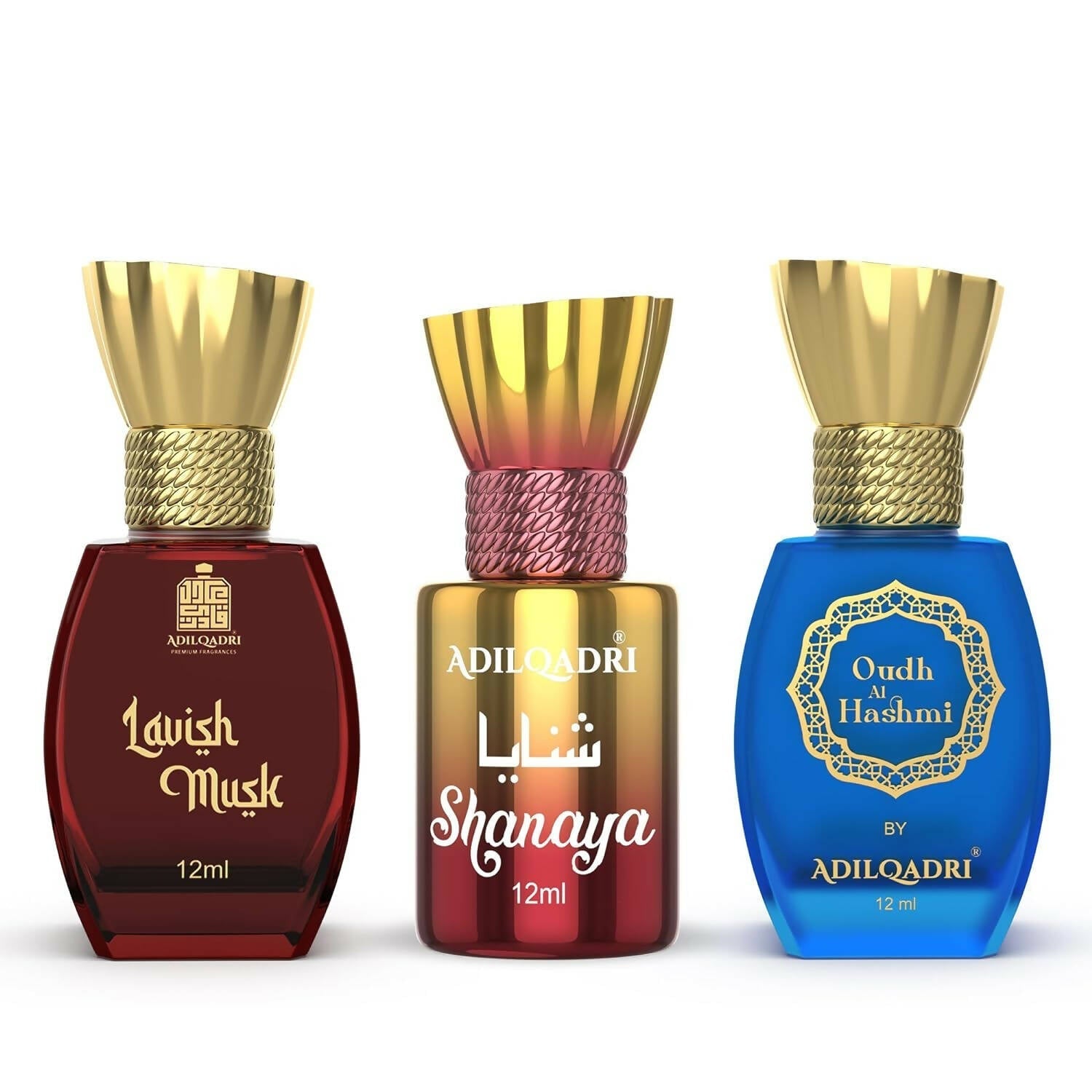 AdilQadri Lavish Musk, Shanaya & Oudh Al Hashmi Attar Combo - usa canada australia