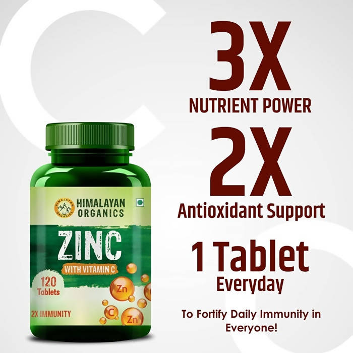 Himalayan Organics Zinc With Vitamin C Tablets