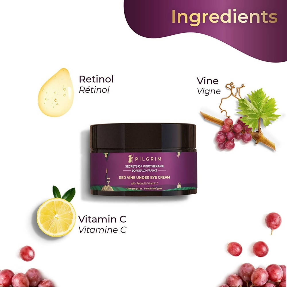 Pilgrim Red Vine Under Eye Cream With Retinol & Vitamin C