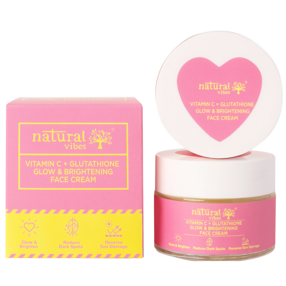 Natural Vibes Vitamin C + Glutathione Glow & Brightening Face Day & Night Cream - BUDEN