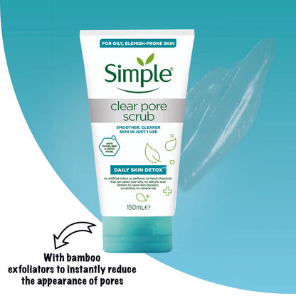 Simple Daily Skin Detox Clear Pore Facial Scrub