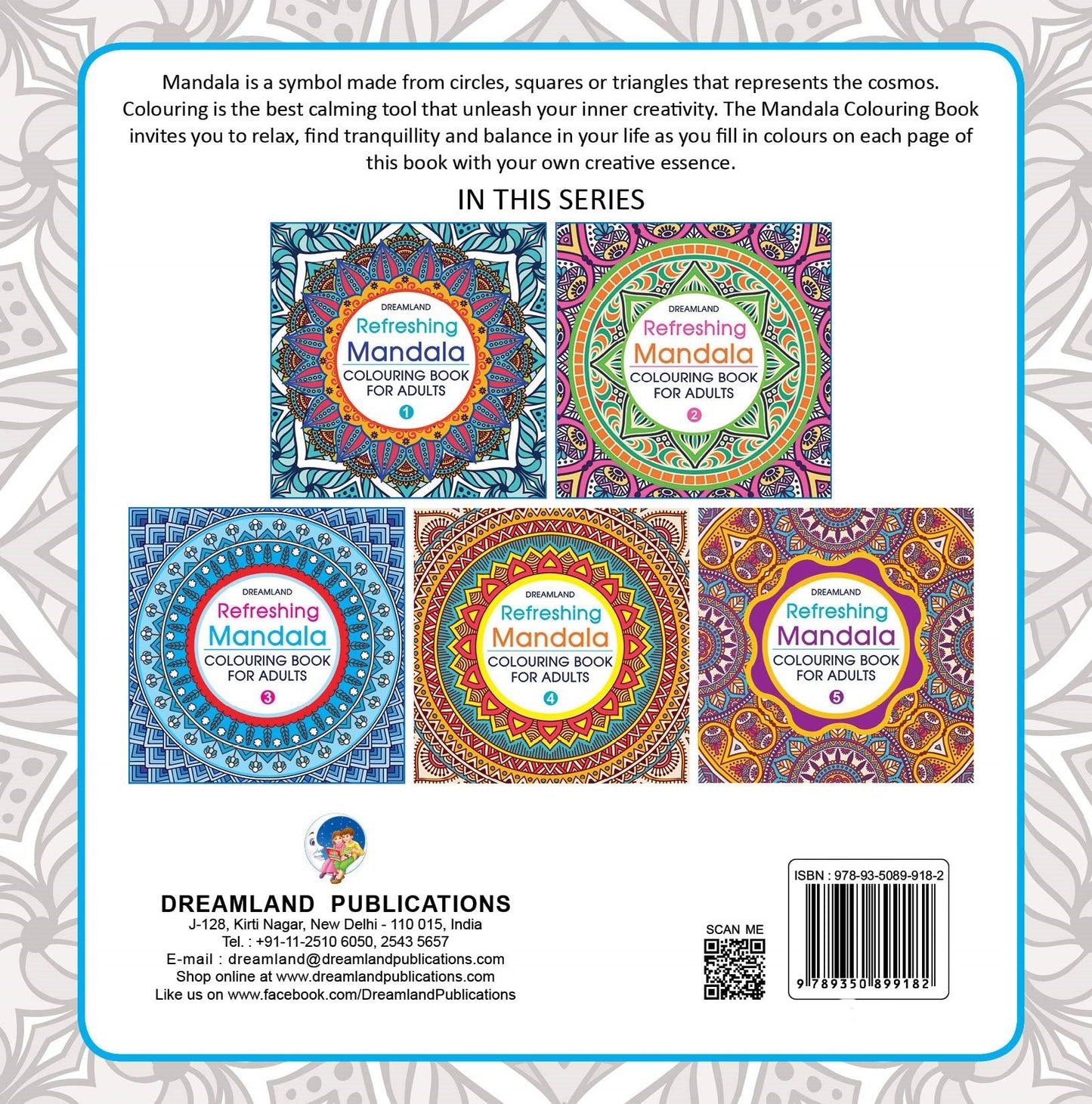 Dreamland Refreshing Mandala - Colouring Book for Adults Book 4