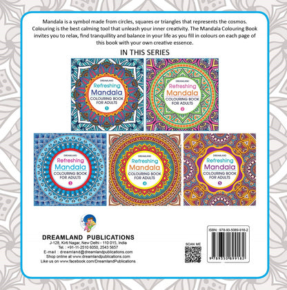 Dreamland Refreshing Mandala - Colouring Book for Adults Book 4