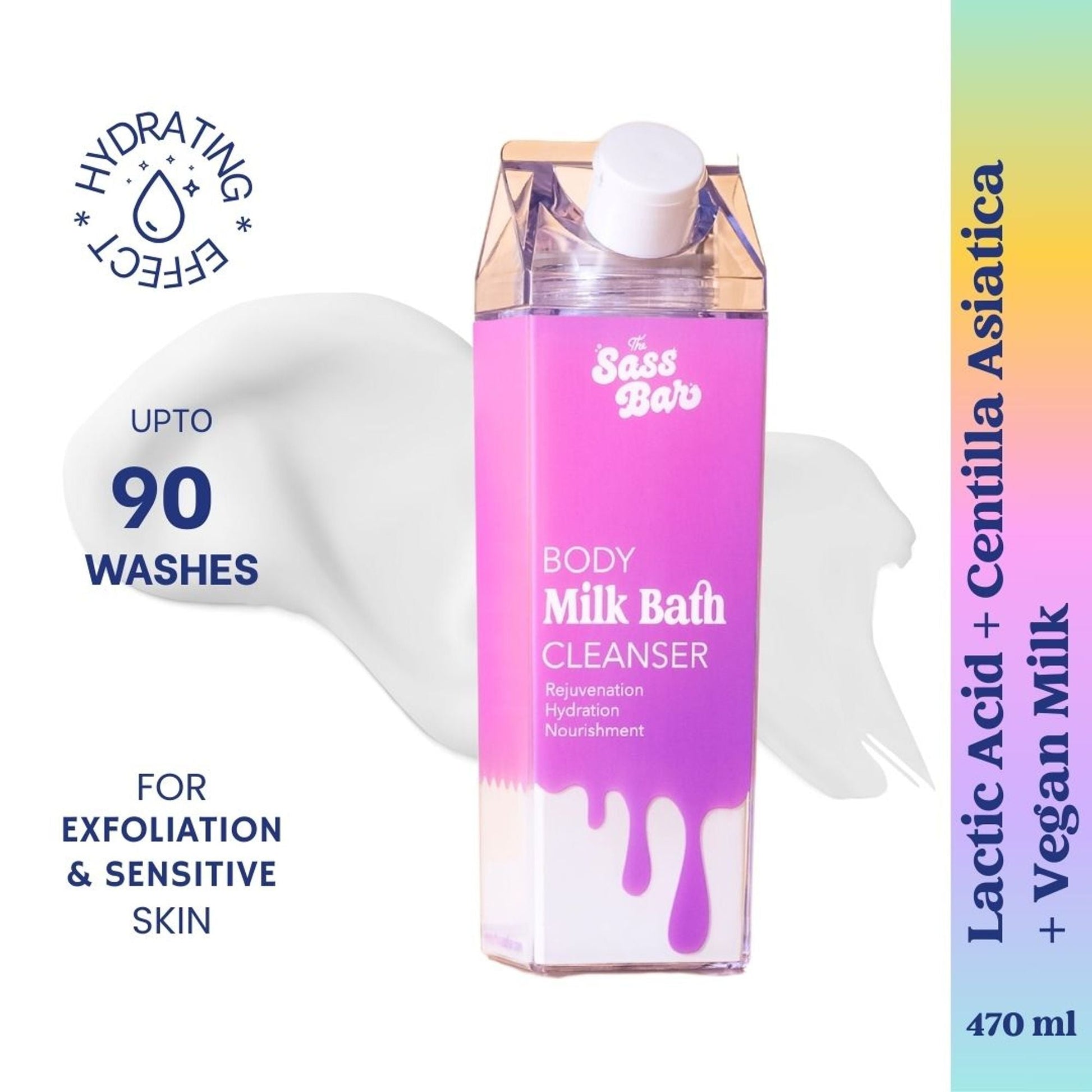 The Sass Bar Dusk Exfoliating Bodywash with Lactic Acid + Centella for Sensitive Skin - 470ML