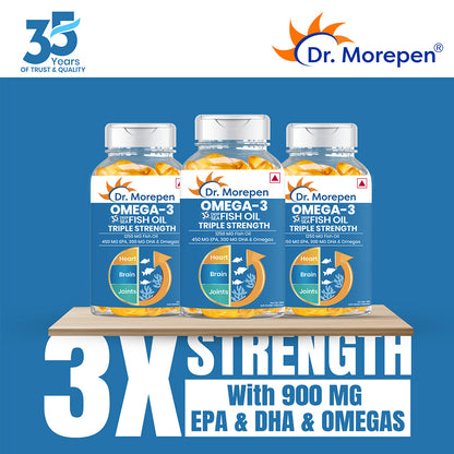 Dr. Morepen Omega-3 Deep Sea Fish Oil Triple Strength Softgels