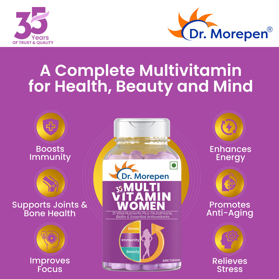 Dr. Morepen Multi-Vitamin Tablets For Women