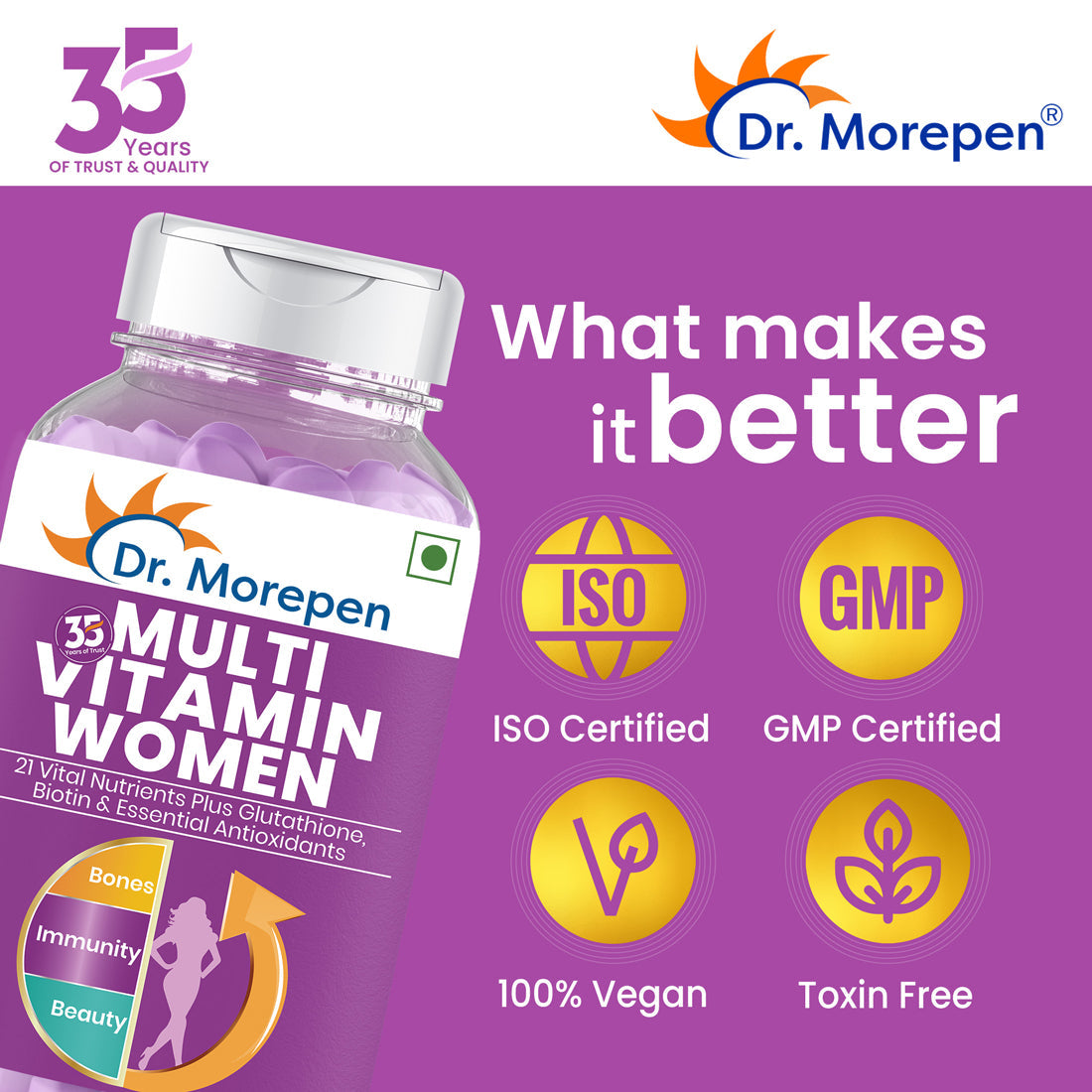 Dr. Morepen Multi-Vitamin Tablets For Women