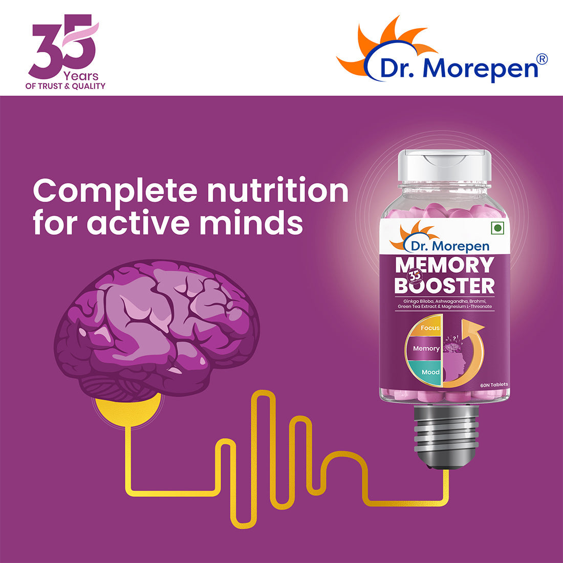 Dr. Morepen Memory Focus & Mood Tablets