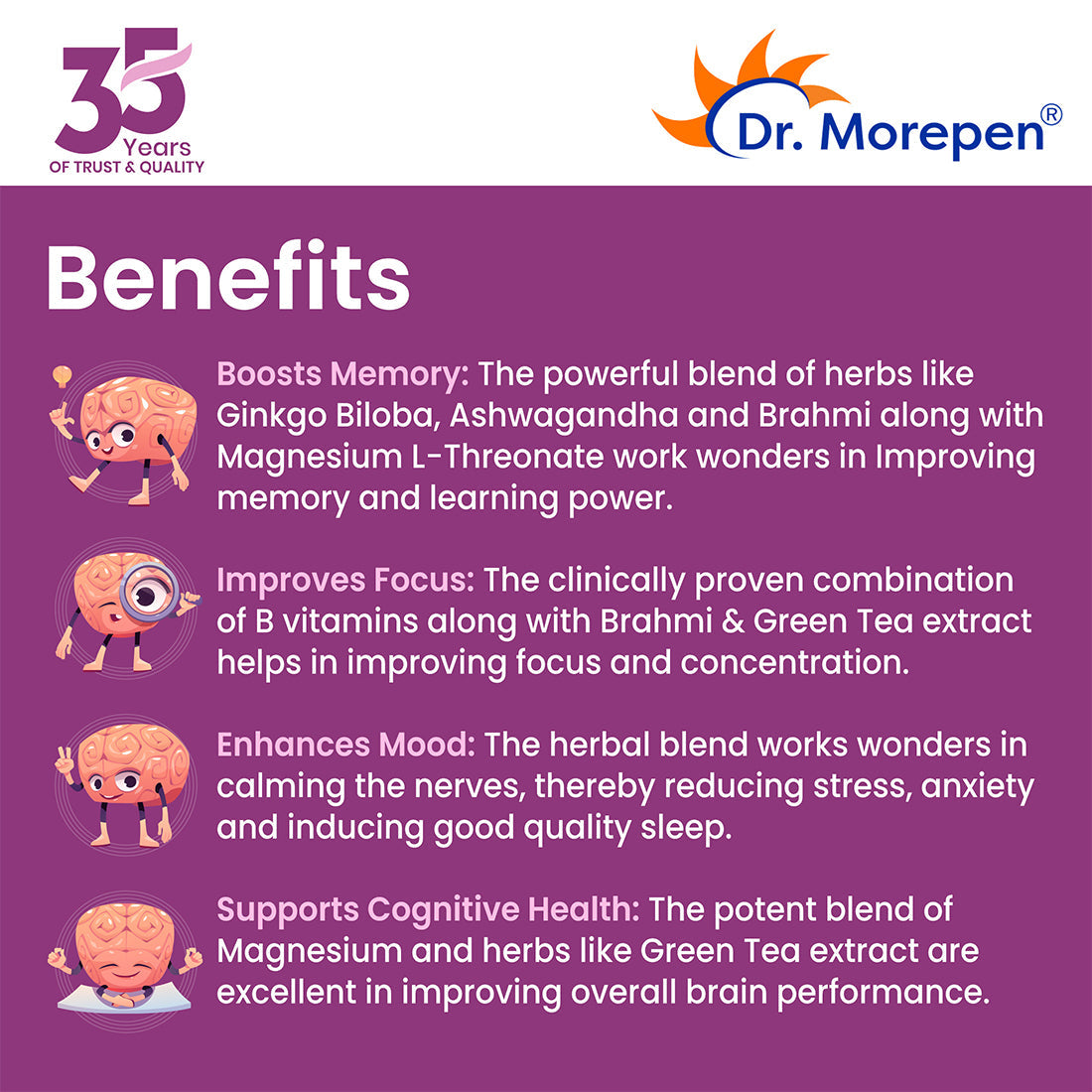 Dr. Morepen Memory Focus & Mood Tablets