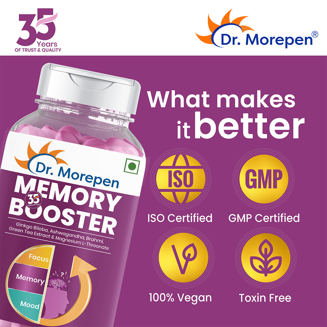 Dr. Morepen Memory Focus & Mood Tablets