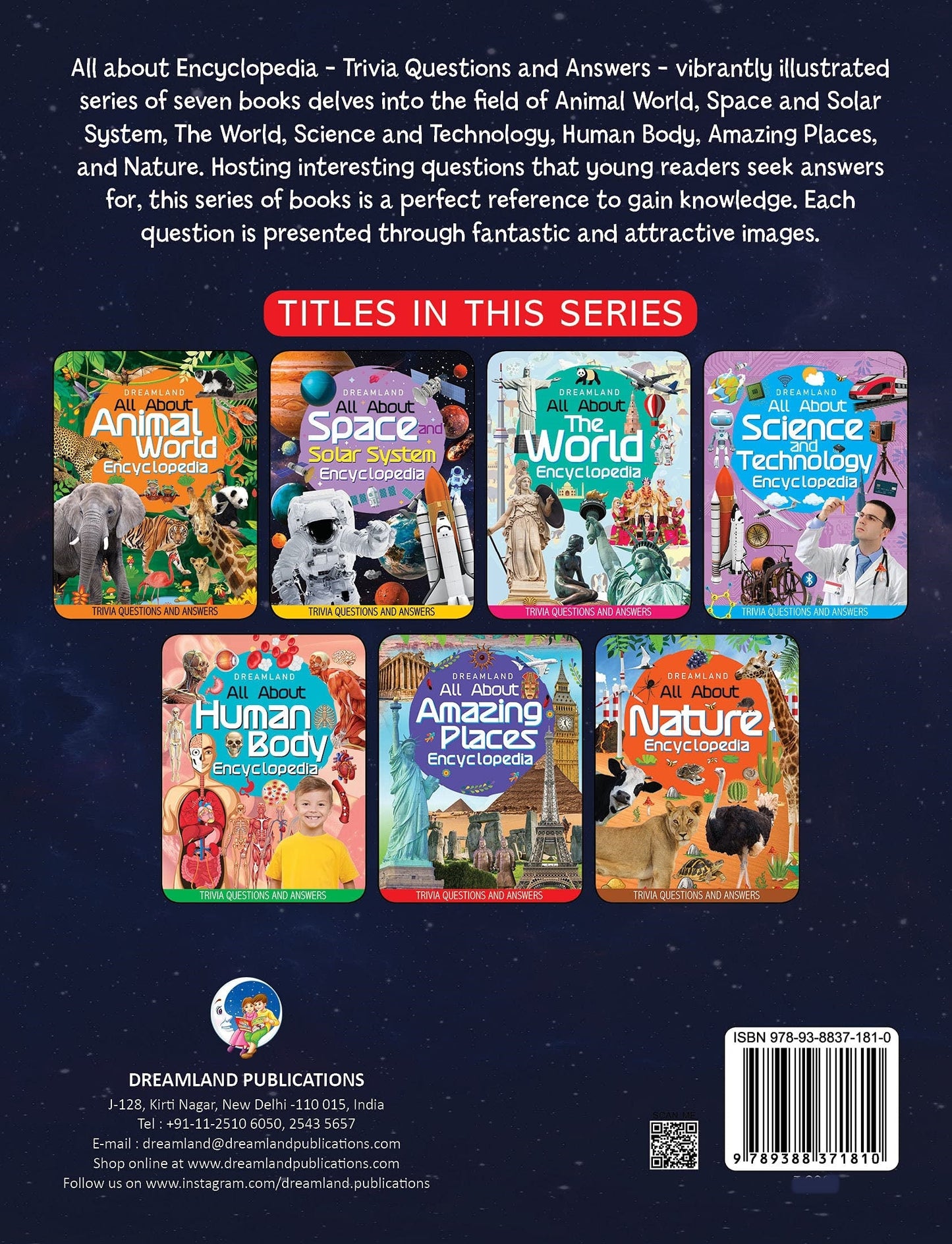 Dreamland Space and Solar System Encyclopedia for Children Age 5 - 15 Years- All About Trivia Questions and Answers