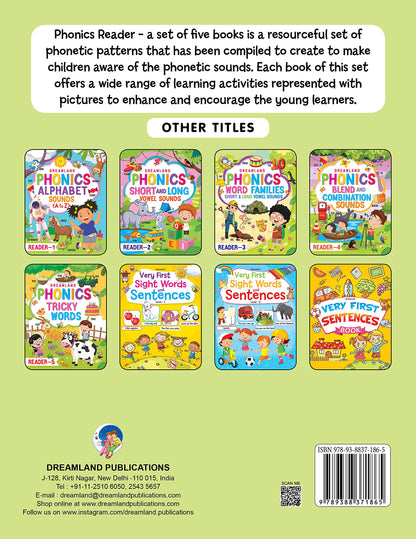 Dreamland Phonics Reader - 3 (Word Families Short and Long Vowel Sounds) Age 6+