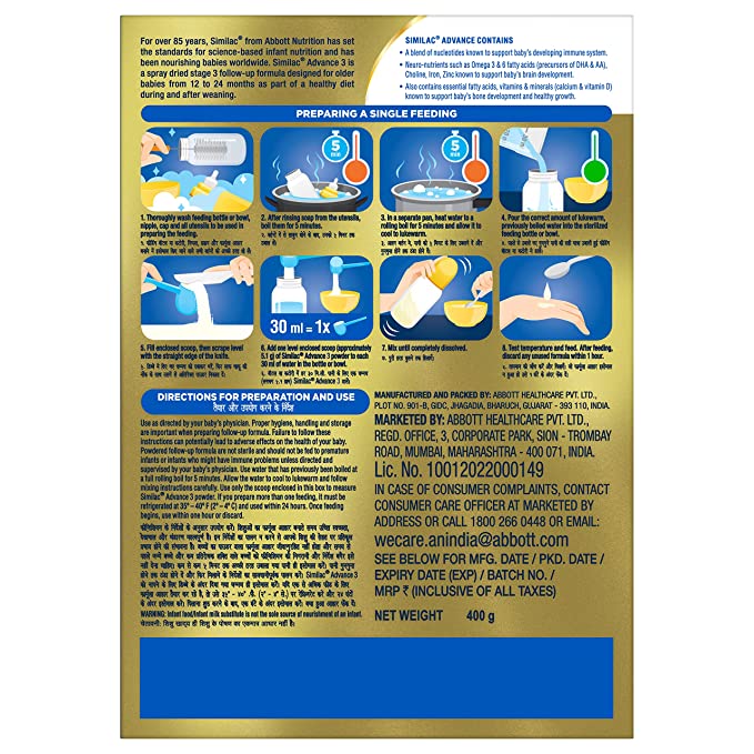 Similac Advance Follow-Up Formula Stage 3, 12 to 24 Months Infants