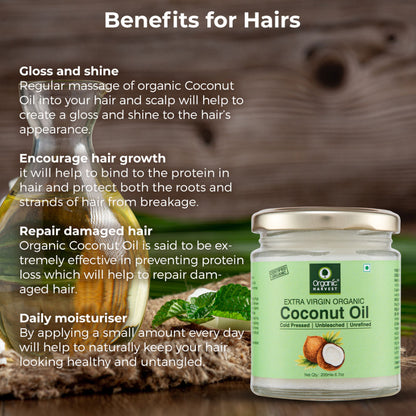 Organic Harvest Extra Virgin Organic Coconut Oil Cold Pressed