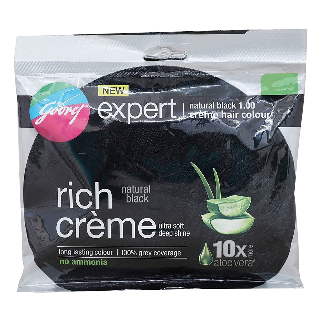 Godrej Expert Rich Creme Hair Natural Black Colour - BUDNE