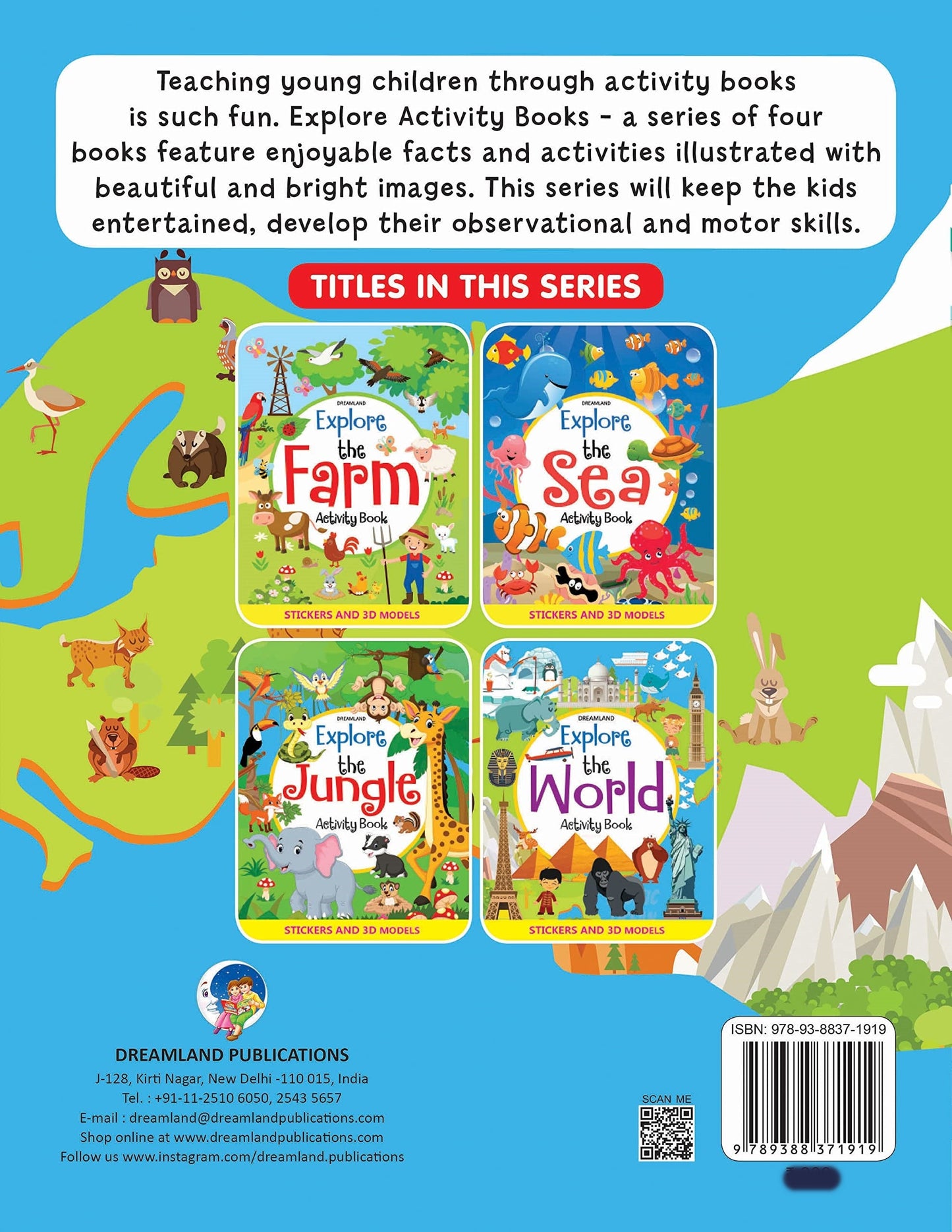 Dreamland Explore the World Activity Book with Stickers and 3D Models