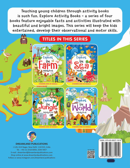 Dreamland Explore the World Activity Book with Stickers and 3D Models