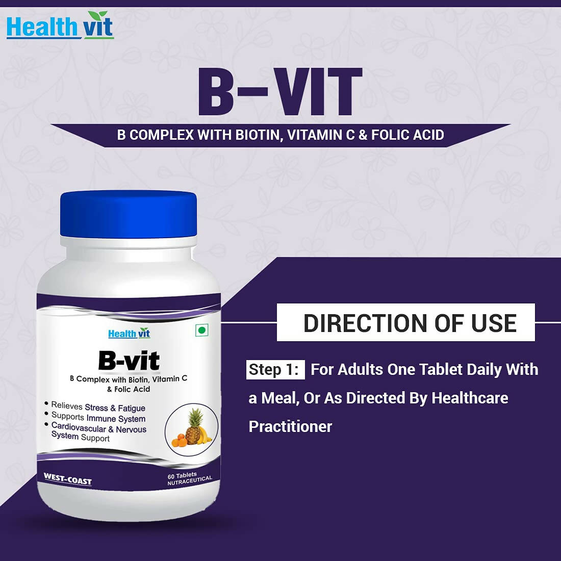 Healthvit Nutrition Natural B-Vit Tablets