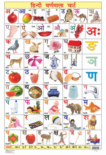 Dreamland Publications Educational Chart for Kids - Hindi Varnmala Chart -  buy in usa 