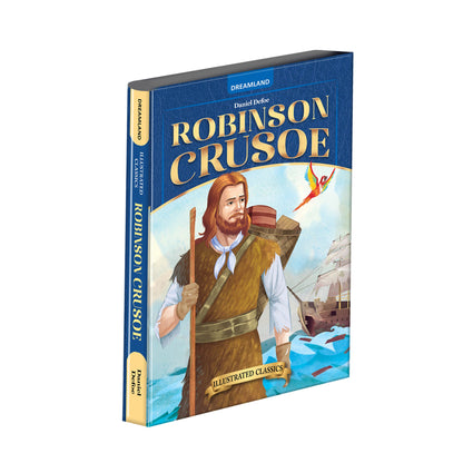 Dreamland Publications Robinson Crusoe- Illustrated Abridged Classics for Children with Practice Questions : Children Classic Fiction Book