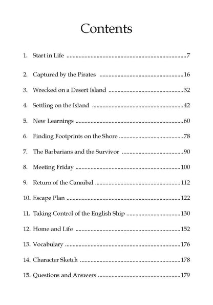 Dreamland Publications Robinson Crusoe- Illustrated Abridged Classics for Children with Practice Questions : Children Classic Fiction Book