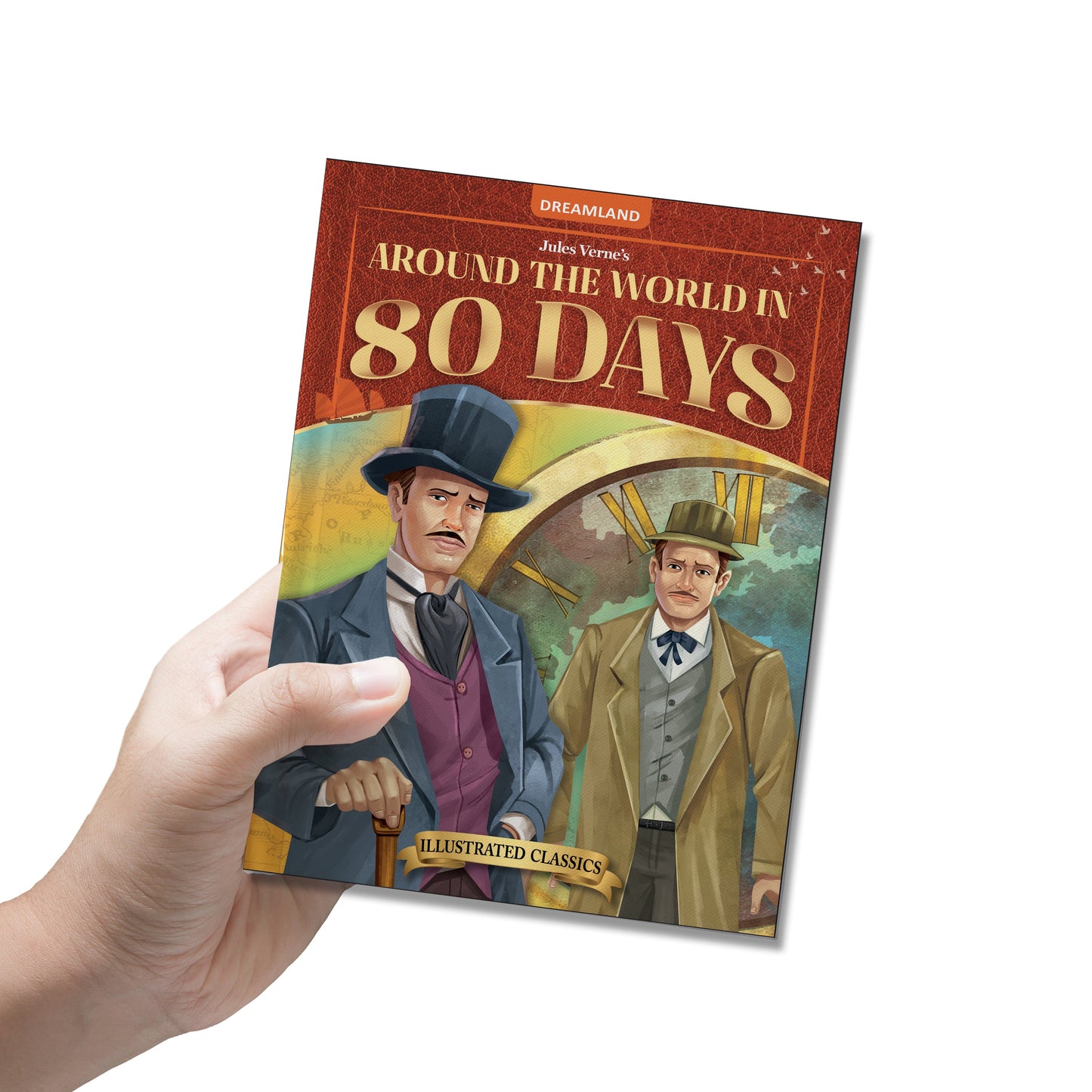 Dreamland Publications Around the World in 80 days- Illustrated Abridged Classics for Children with Practice Questions: Children Classic Fiction Book