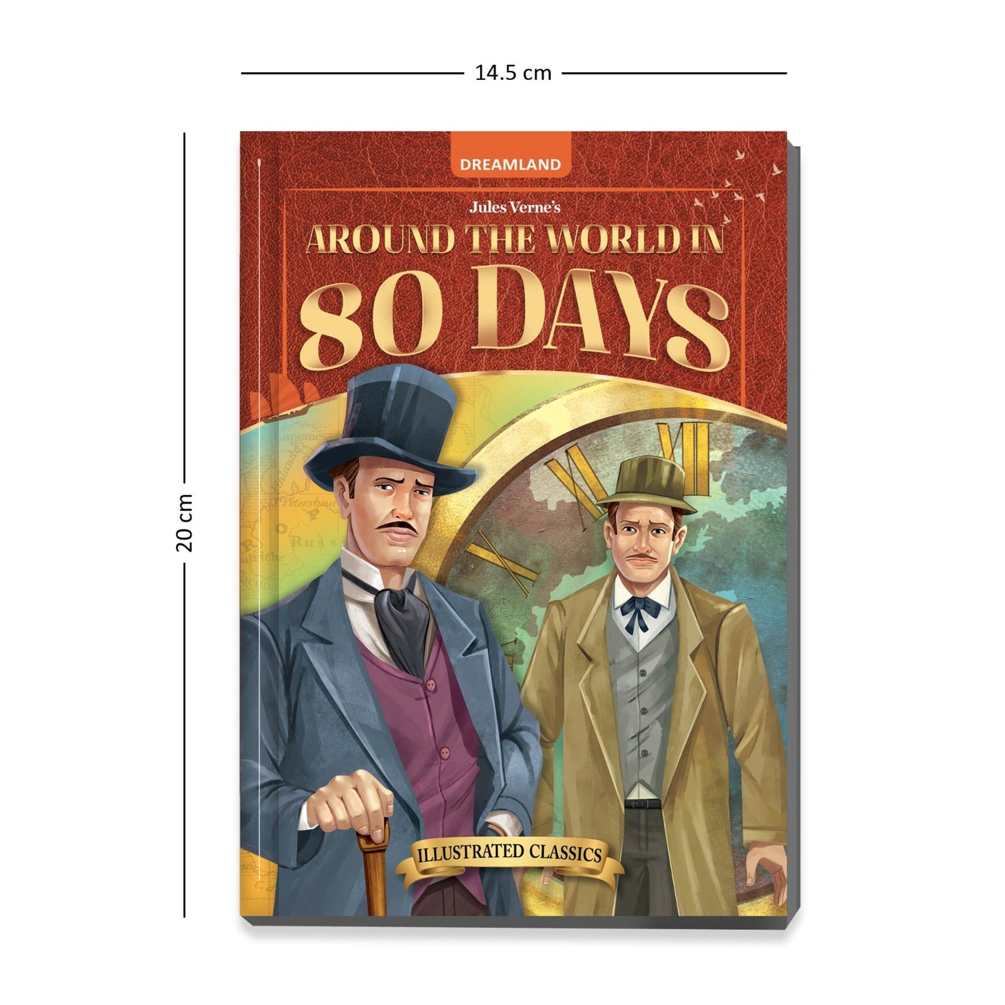 Dreamland Publications Around the World in 80 days- Illustrated Abridged Classics for Children with Practice Questions: Children Classic Fiction Book