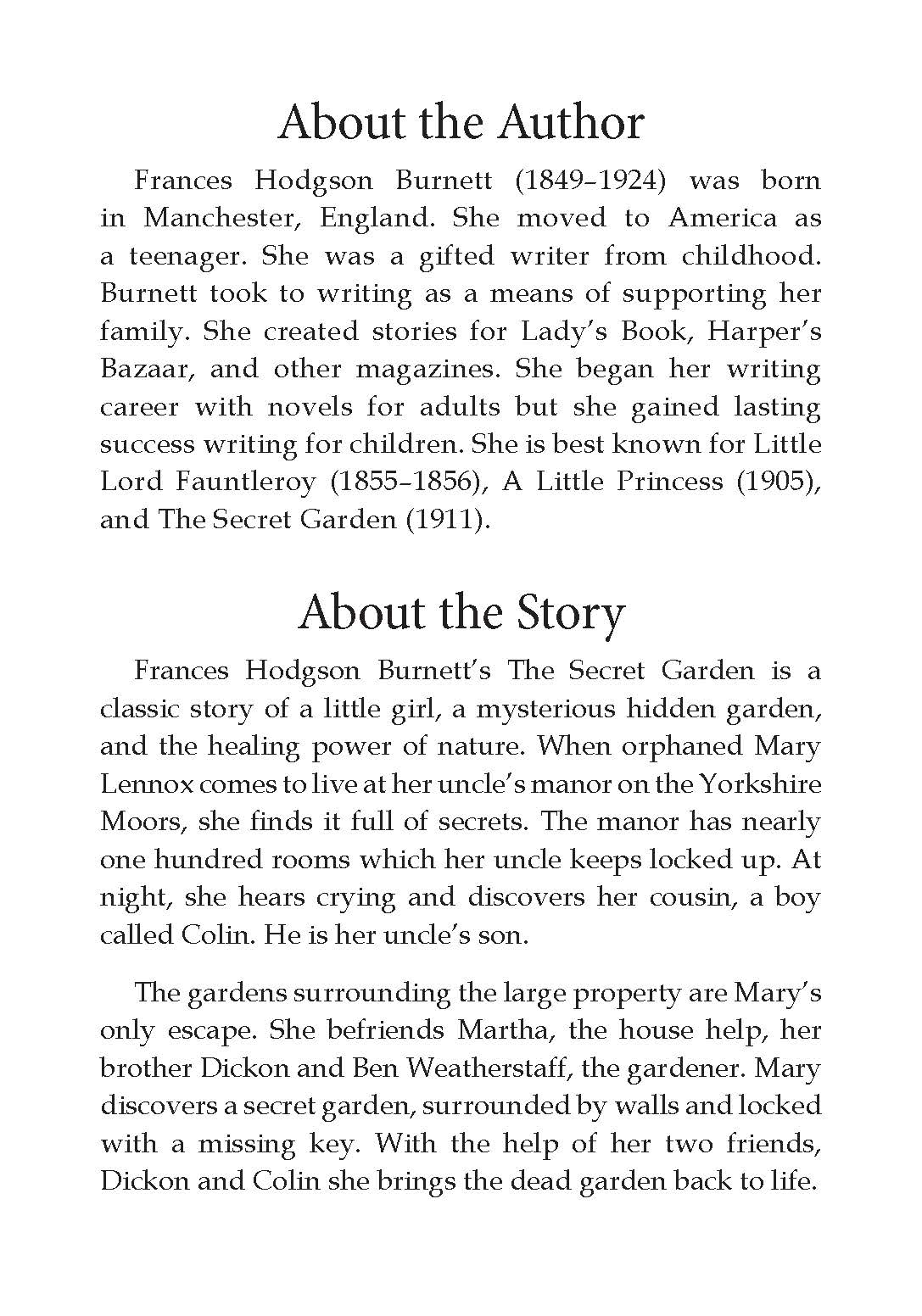 Dreamland Publications Secret Garden- Illustrated Abridged Classics for Children with Practice Questions : Children Classic Fiction Book