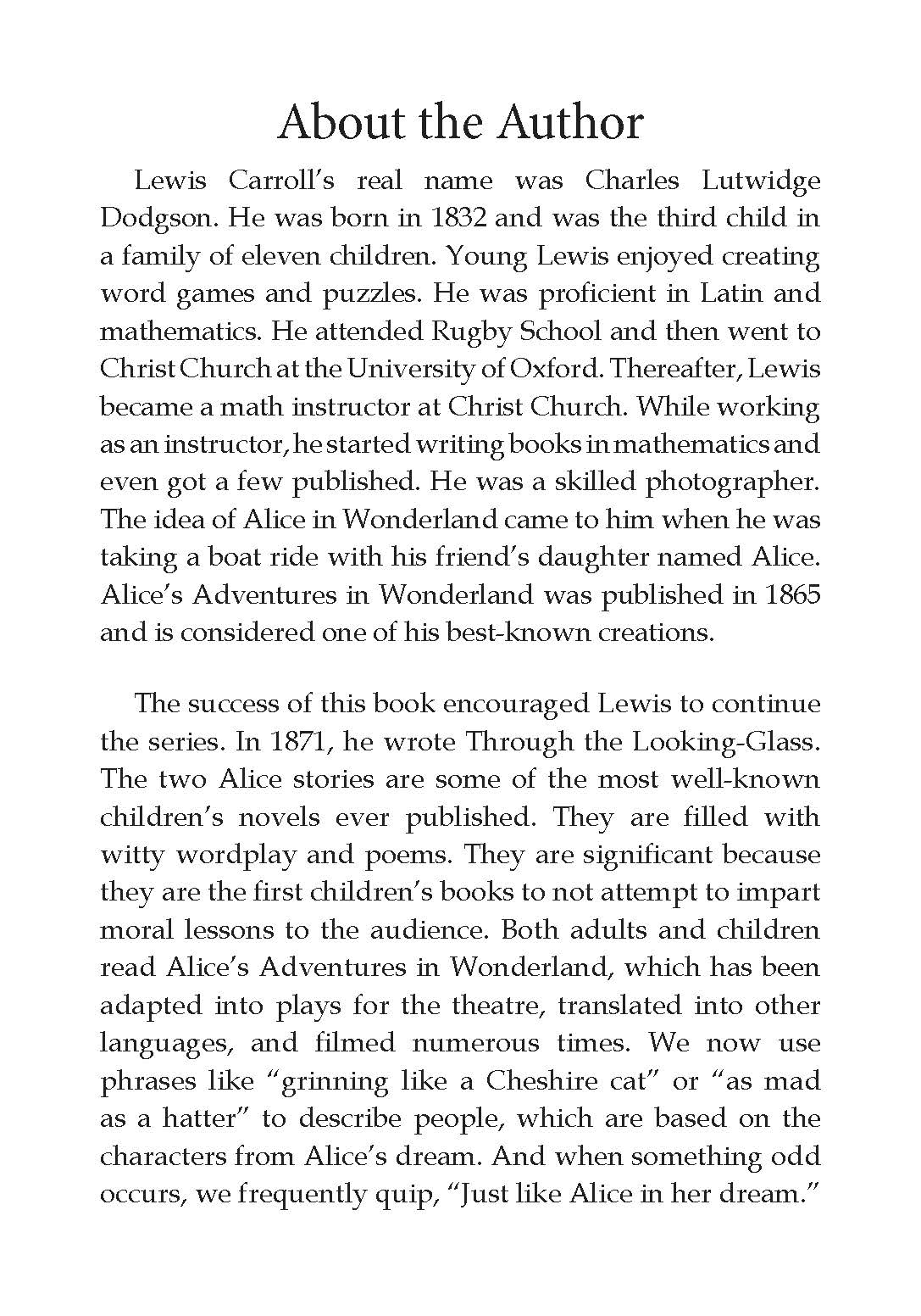 Dreamland Publications Alice in Wonderland- Illustrated Abridged Classics for Children with Practice Questions : Children Classic Fiction Book