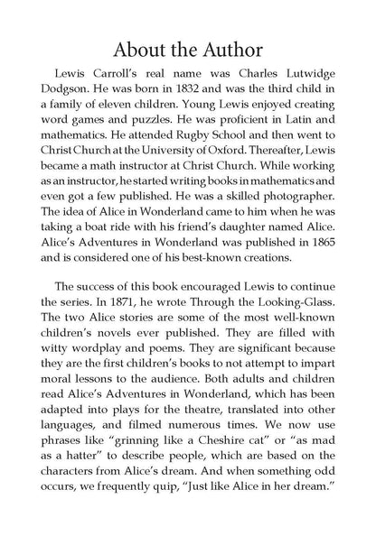 Dreamland Publications Alice in Wonderland- Illustrated Abridged Classics for Children with Practice Questions : Children Classic Fiction Book