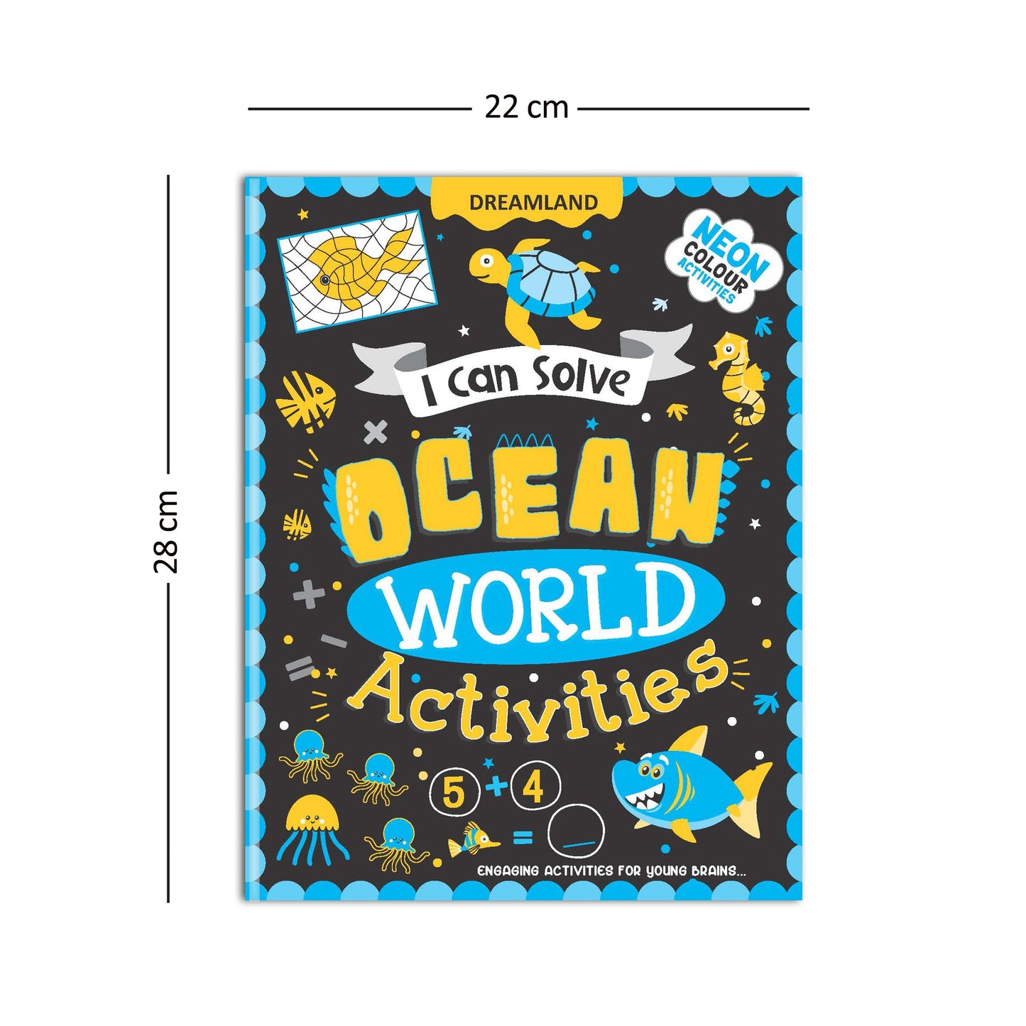 Dreamland Publications Ocean World Activities - I Can Solve Activity Book for Kids Age 4- 8 Years | With Colouring Pages, Mazes, Dot-to-Dots