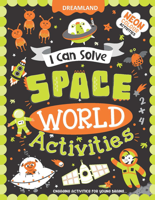 Dreamland Publications Space World Activities - I Can Solve Activity Book for Kids Age 4- 8 Years | With Colouring Pages, Mazes, Dot-to-Dots -  buy in usa 