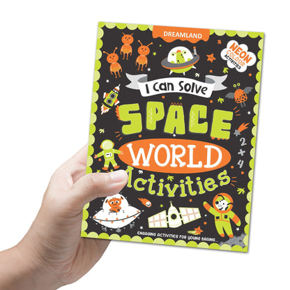 Dreamland Publications Space World Activities - I Can Solve Activity Book for Kids Age 4- 8 Years | With Colouring Pages, Mazes, Dot-to-Dots